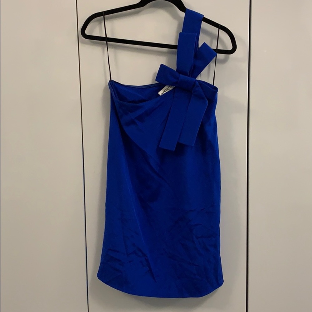 Royal Blue JayGodfrey one shoulder dress